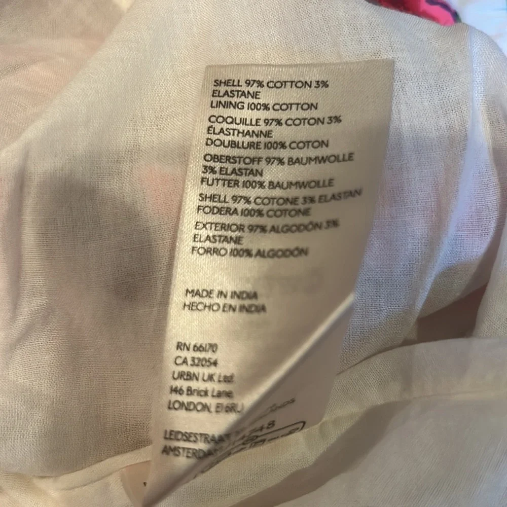 NWT FREE PEOPLE finder things Floral Red and White Midi Dress size small - Picture 10 of 15